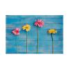 New Rustic Linen Placemats with Pink Flowers Printed Rectangular Insulation Mats Kitchen Dining Room Decorative Table Mats