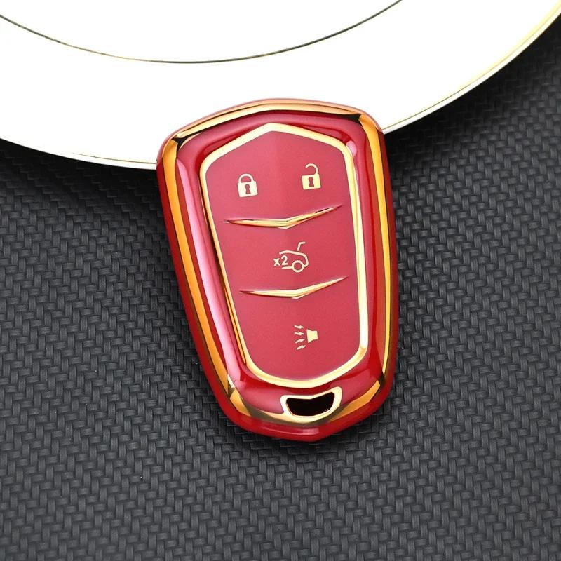 Tpu Car Remote Key Case Cover For Cadillac Ats-L Xts Xt5 Xt4 Xt6 Cts Ct6 Ats 28T Srx Elr Esv Escalade Shell Fob Auto Accessories