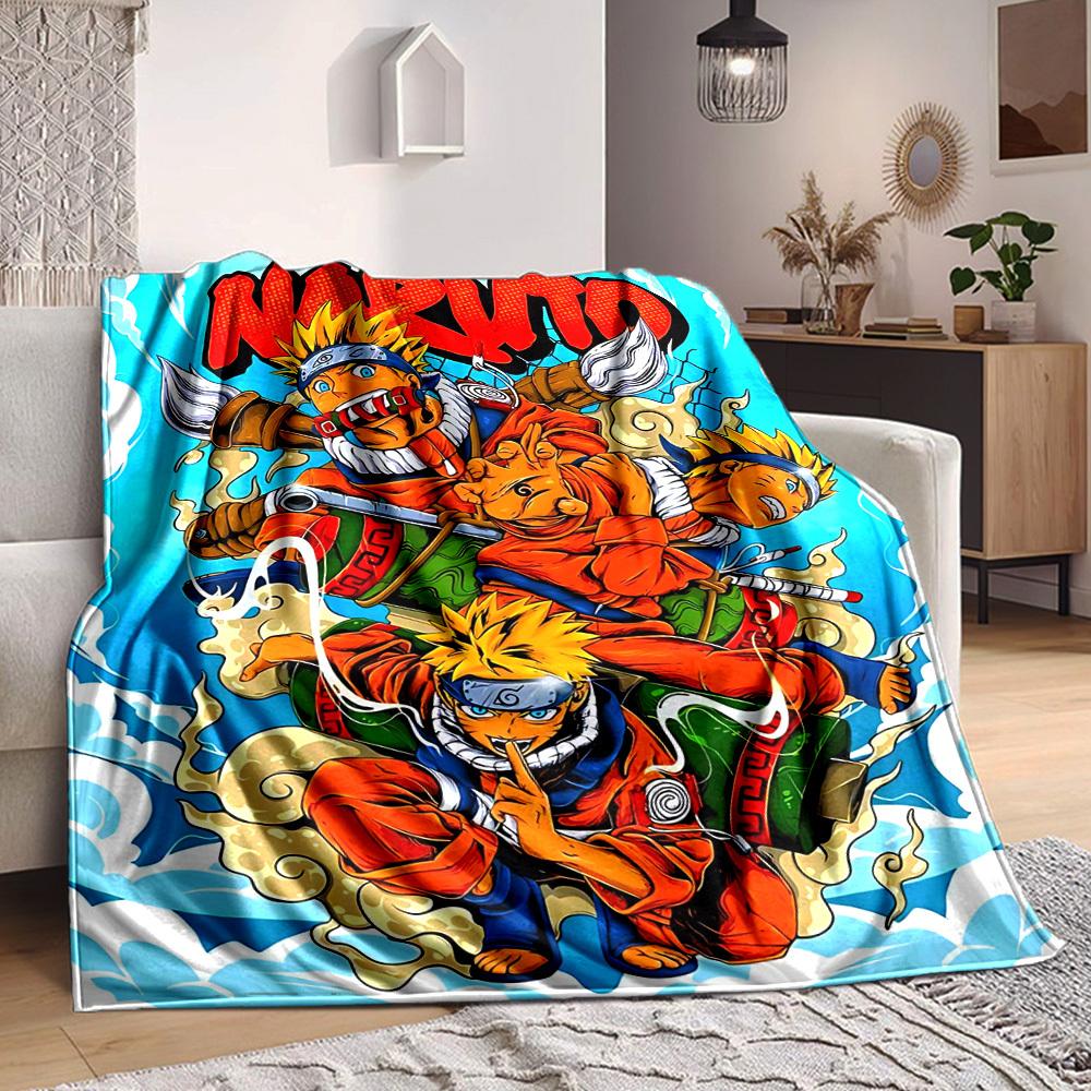 1pc Naruto, Anime Blanket Lightweight Flannel Blanket Throw Blanket For Sofa, Bed, Travel, Camping, Livingroom, Office, Couch