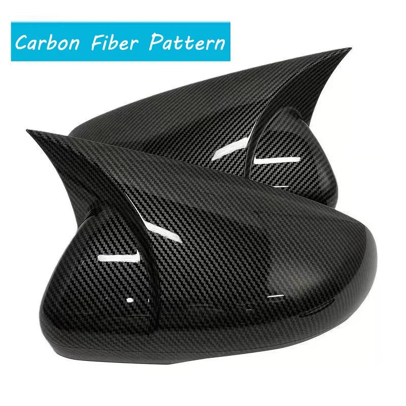 For VW Golf MK6 GTI R GTD Side Mirror Covers Carbon Fiber Glossy Matte Black ABS Left+Right Exterior Styling Tuning Accessories