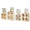 Natural Wood Parrots Foraging Toy with Jumping Platform Pet Bird Accessory Enhances Bird Intelligence and Activity