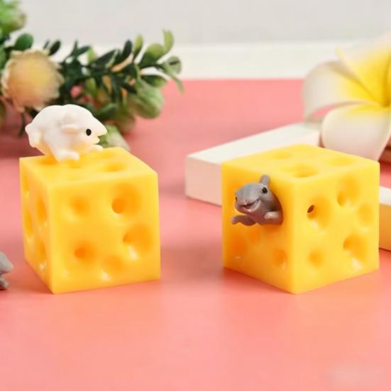 Cheese Block, Toys Sensory Squeeze Fidget Squeeze Cube Stress Ball Squeeze Toys