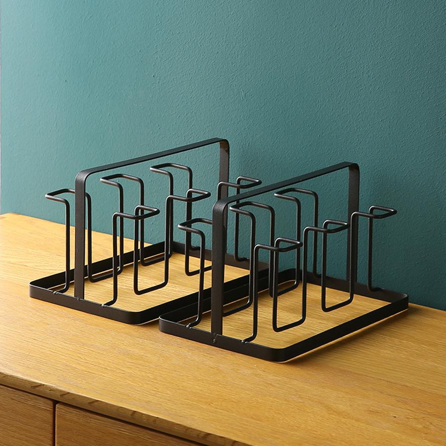 Metal Cup Drying Rack with 6 Hooks Vertical Bottle Drying Rack Glass Bottle Holder Bottle Drying Rack Black Coffee Mug Holder