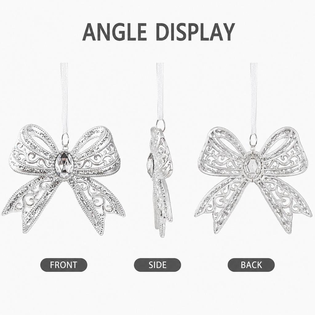 Acrylic Christmas Tree Ornaments Semi-Transparent Gradient Snowflake Hanging Decor with Bell for Holiday Festive Decoration