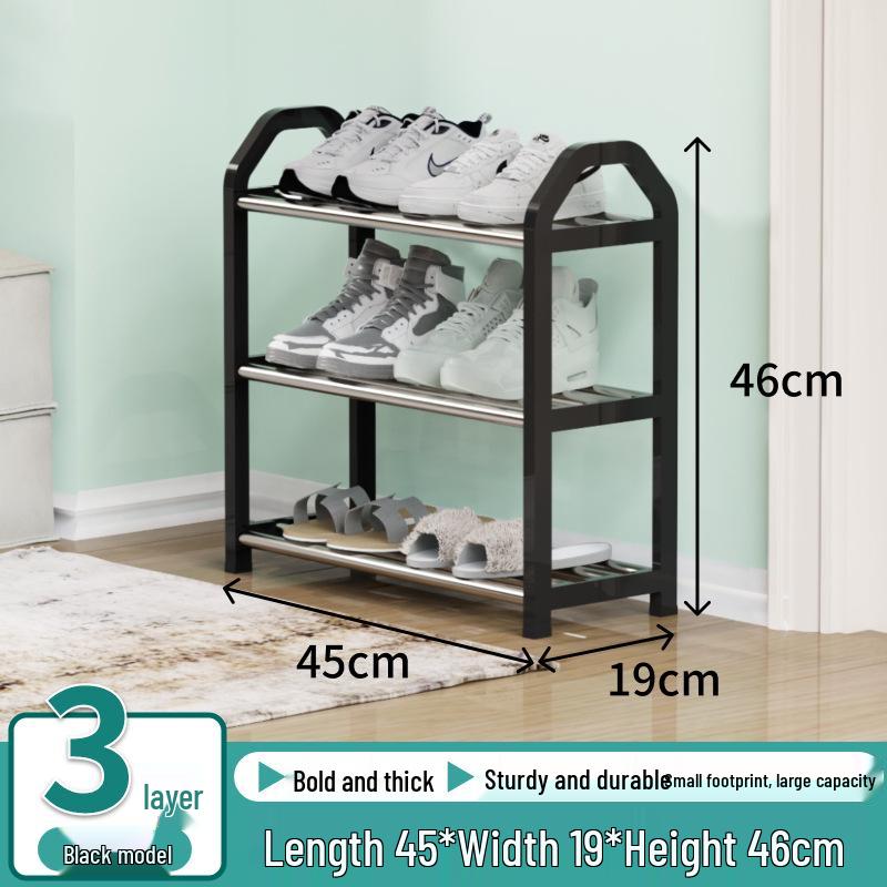 Elegant Multi-Level Metal Shoe Rack, Space-Saving and Economical Home Storage