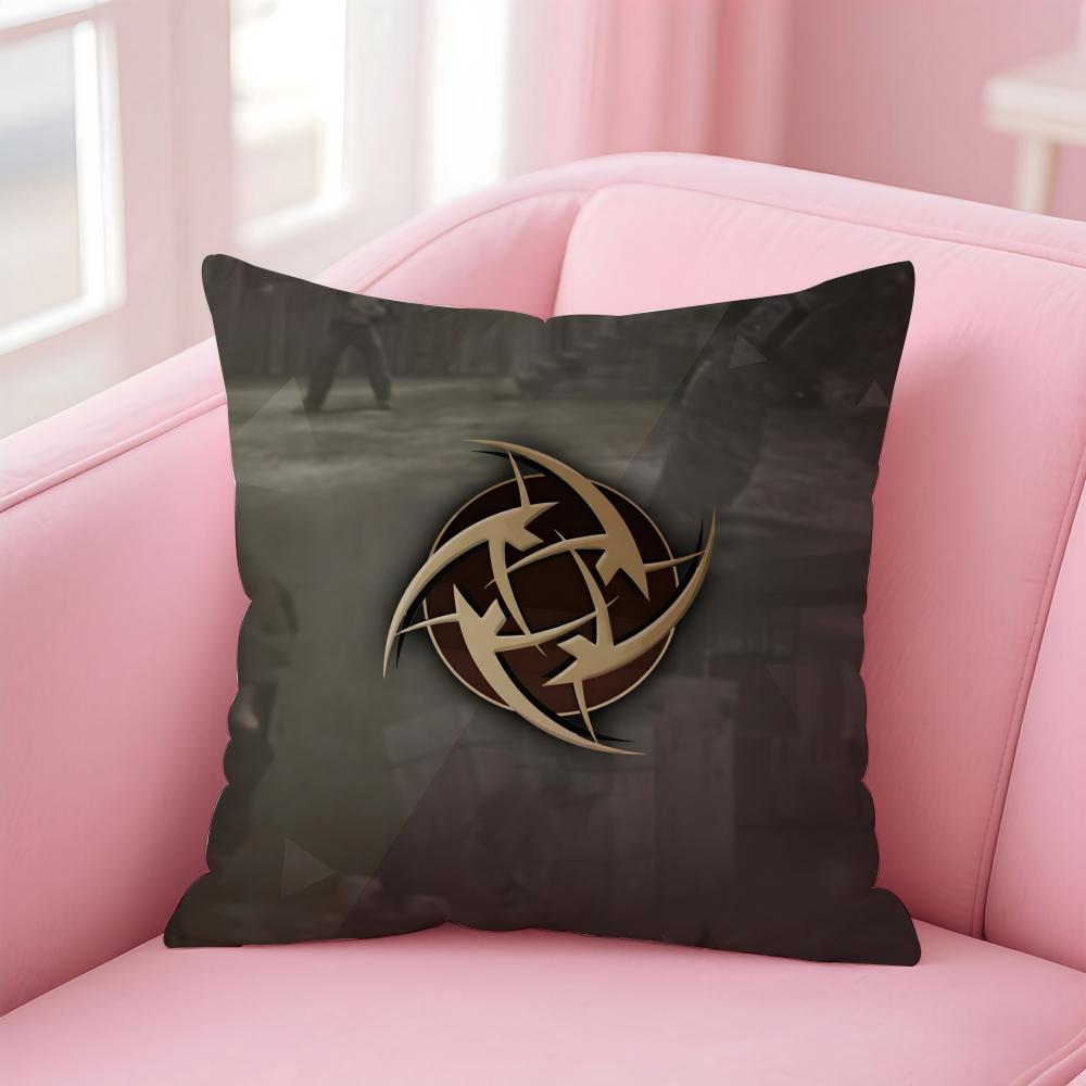 CSGO team logo meme Spirit Falcon Cushion Cover Pillow Case Soft Friendly Fabric Concealed Zipper