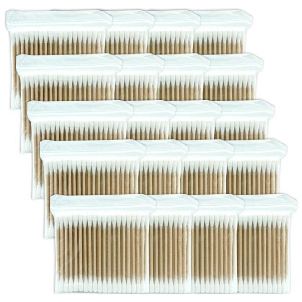Dtips Pure Cotton Hygienic Wooden Cotton Swabs 100 pcs 20 pcs
