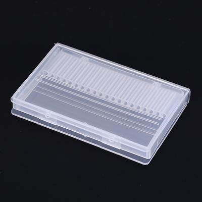 20 Hole Nail Drill Bits Box Plastic Display Stand Container For 3/32" Bits Drill