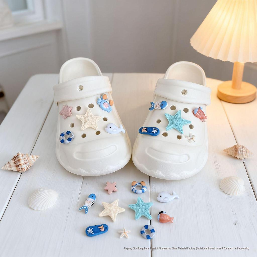 Cute Cartoon Resin Bear Cookie Croc Accessories: DIY Removable Shoe Decorations and Buckles