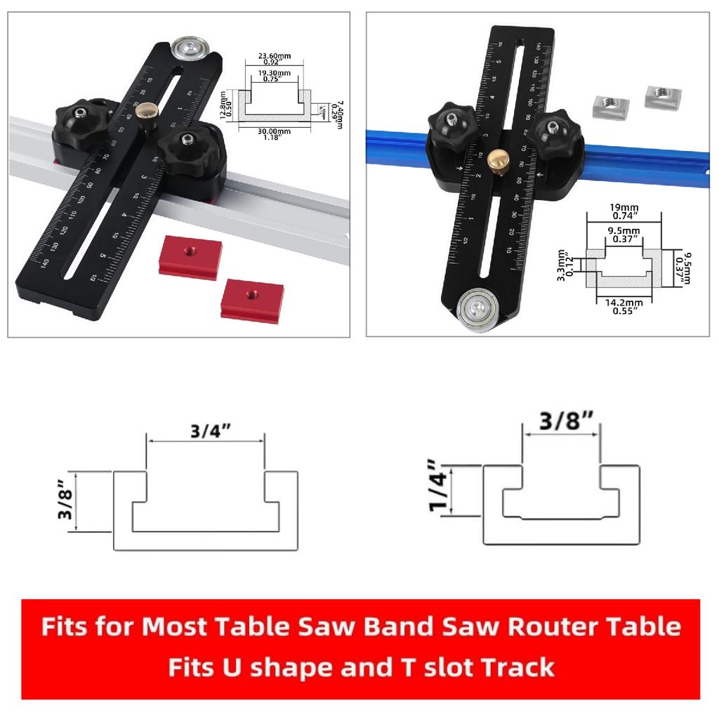 Safety Table Saw Jig Thin Rip Jig for Making Repetitive Narrow Thin Strip Cuts Metal Fast Thin Ripping Guide for Saw Table