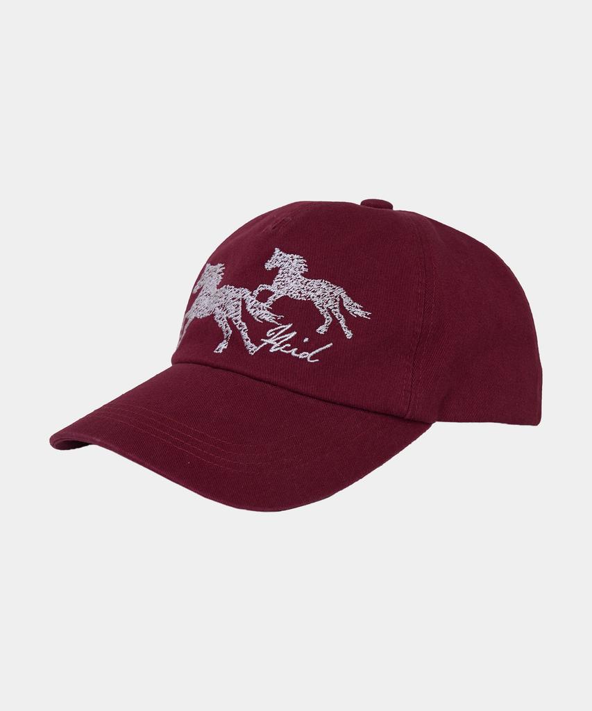 SLOWACID Horse Patch Ball Cap [Burgundy]