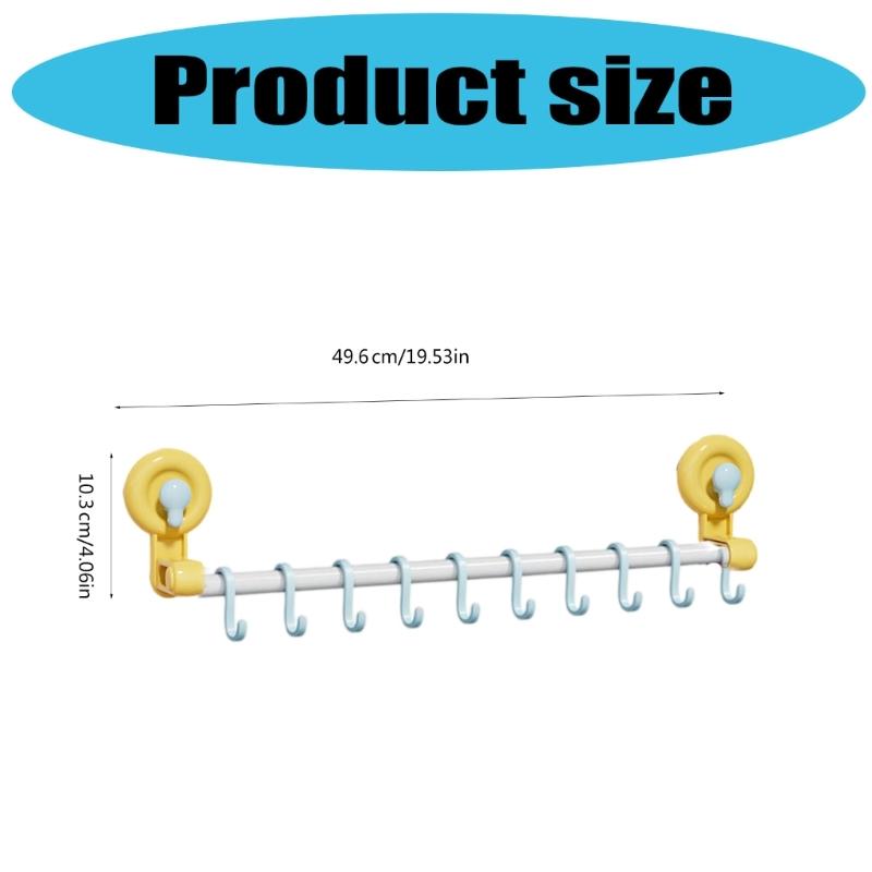 Nastavitelný posuvný háček na zeď s bezpečným přísavným mechanismem Pohodlný doplněk pro organizaci domácnosti