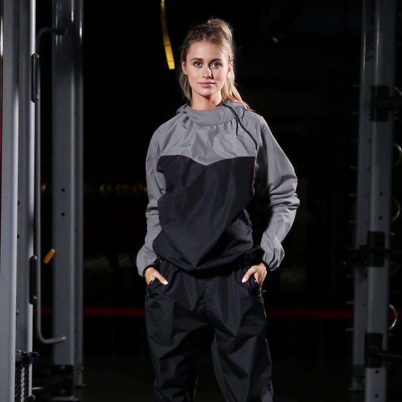 Zestaw dresowy premium z kapturem: Unisexowy dwuczęściowy strój do treningu i fitnessu