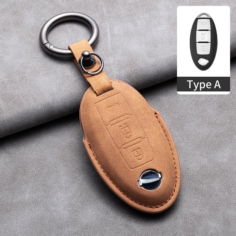

Leather Car Key Case Cover For Nissan Versa Maxima Altima Rogue Armada Sentra Murano For Infiniti Fx35 Qx60 Tiida Qashqai J11