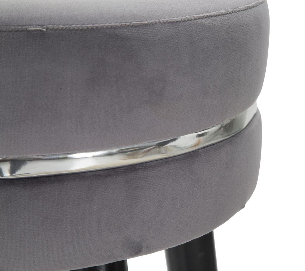 Bar Stool Paris Gray Silver Cm Ø 35X74