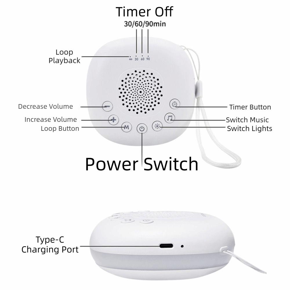Timed Shutdown Baby Sleep Machine Volume Adjustable Soothing Sounds Machine  Relaxation