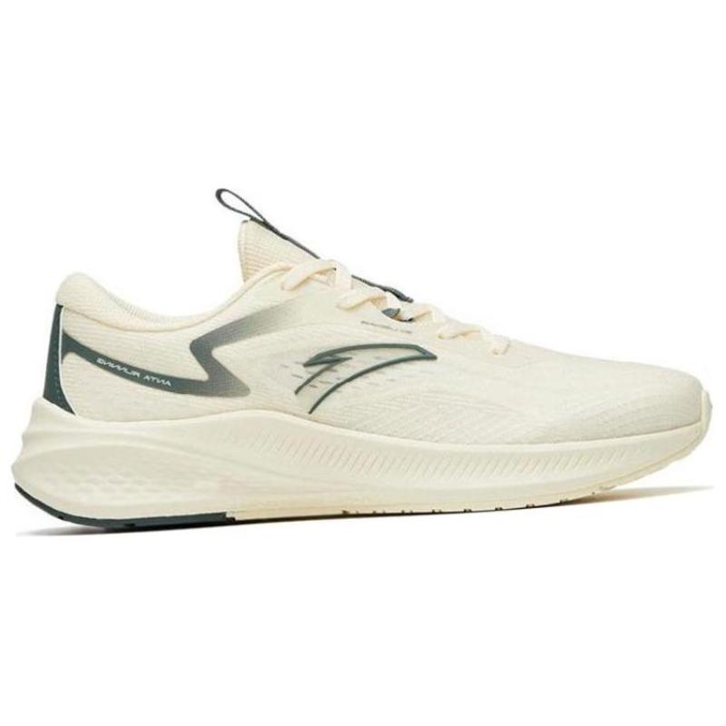Anta Road Run Slip Resistant Abrasion Resistant Low Top Running Shoes Men's White Asphalt Gray Sneakers 912315519-1