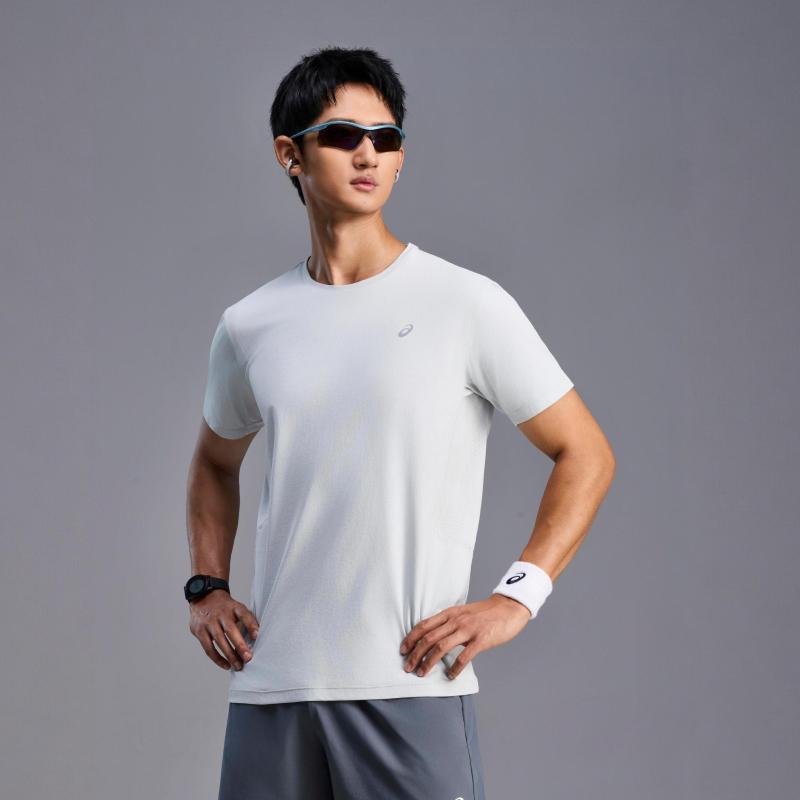 Asics Summer Moisture-Wicking Quick-Dry Breathable Reflective Sports Short Sleeve T-Shirt Men Tops 2031F705-020