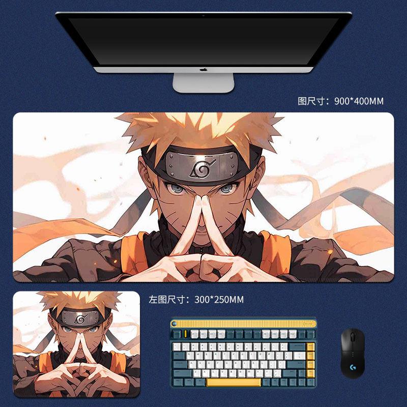 

New Boys Anime Leather Mouse Pad Oversized Naruto Non-slip Mouse Pad Table Mat Office Keyboard Pad Gaming E-sports Keyboard Pad 30x60x0.2cm