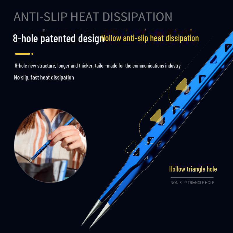 Repairman Stainless Steel Heat Dissipation Tweezers - Extended Pointed Elbow for Mobile Phone Repair