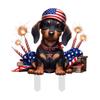 Independence Day Creative Dachshund Ground Plug Courtyard Garden Layout Plug Decoration