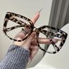Literary Aesthetic Cat Eye Glasses Frame Women Large Retro Square Sunglasses Clear Lens Zero Power for Women Accessories Eyewear