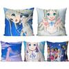 Honma Meiko Animation Secret Base Pillow Case Square Pillow Bedroom Sofa Leisure ComfortCar Living Room Home Decoration 40X40