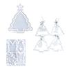 2Pieces Christmas Tree Decoration Moulds Christmas Pendant Mould Silicone Crafting Tool Easy To Clean Silicone Texture