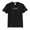 REBEL CZARNY T-SHIRT SZARY NADRUK NOWY WSZYSTKIE ROZMIARY ŚWIETNY PREZENT USA Zabawny ŻART Protest vintage Prany Stylowy Codzienny Rozciągliwy