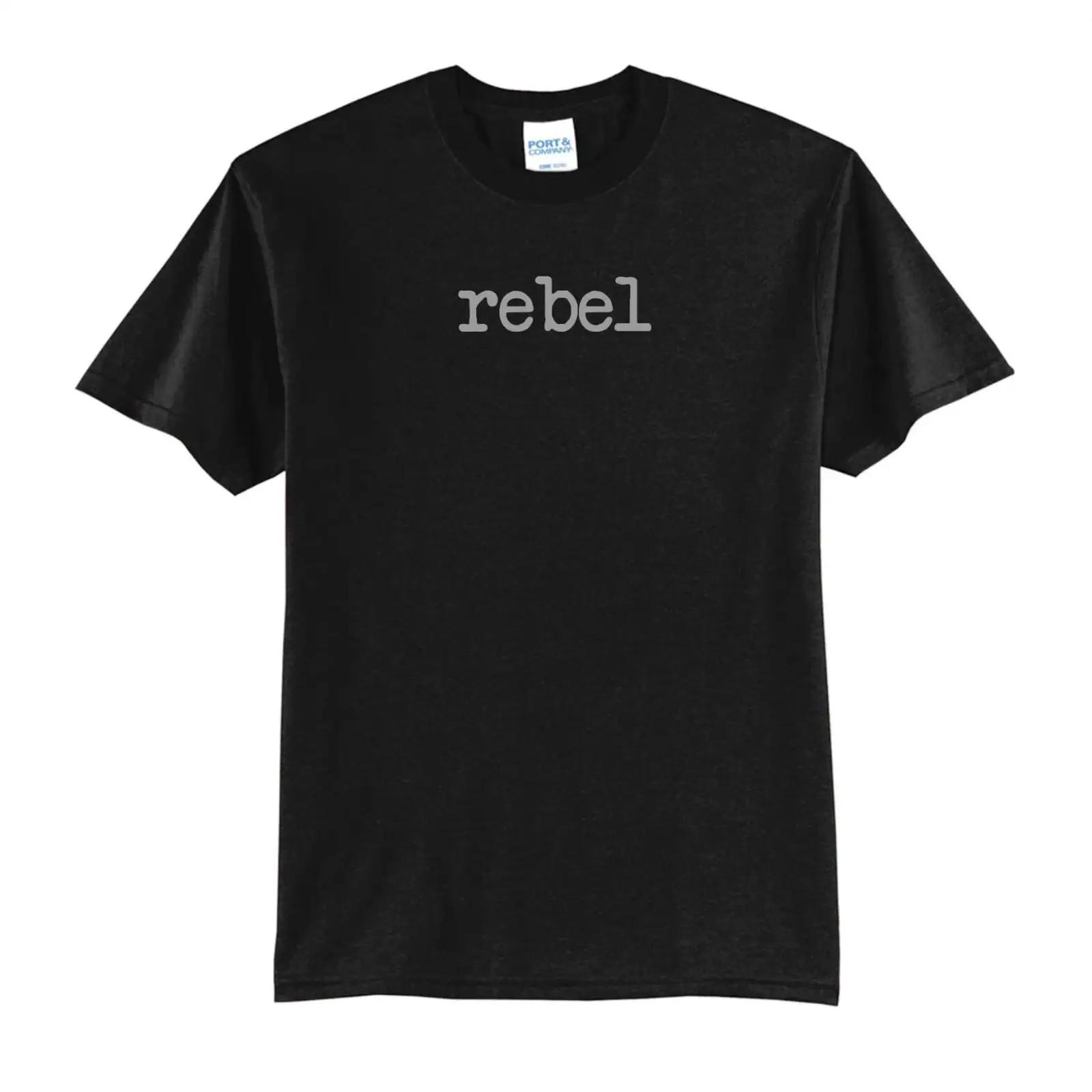 

REBEL BLACK T SHIRT GREY PRINT NEW ALL SIZES GREAT GIFT USA FUNNY JOKE PROTEST vintage Washed Stylish Casual Stretched 5XL різнокольоровий