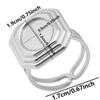 1Pcs Open Adjustable Stainless Steel Heart Sun Leaf Rings Diy Cabochons Silver/Gold Ring For Women Men Handmade Supplies