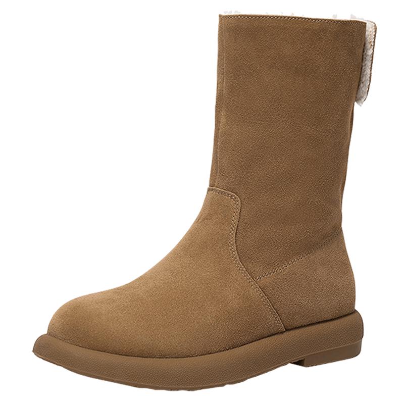 Senda Women s Faux Fur Lined Mid-Calf Snow Boots 37