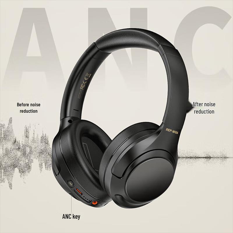 Recci REP-W86 ANC Wireless Over-Ear Headphones