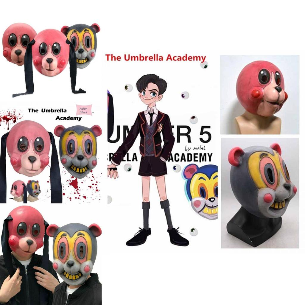 The Umbrella Academy Hazel Chacha Mask Adult Cosplay Costume Helmet For Parties