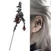 Punk Gothic Earring for Girl Goth Thorn Rose Crow Stud Cross Rose Earrings Puncture Stars and Moons Party Jewelry Accessories