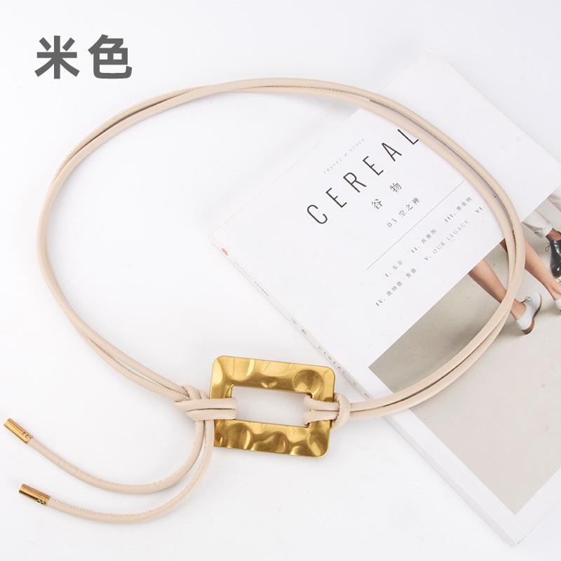 

Ремень Женский ПУ Тонкий Пояс Веревка Ретро Декоративный Платье Пальто Черный Узловатая Цепочка на Талию Аксессуары Женские