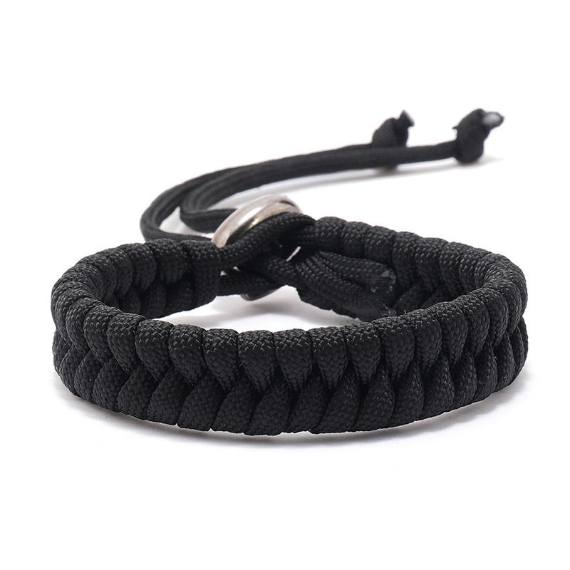 New Fashion 7 Colors Men Paracord Bracelet For Men Handmade Braided Wrap Braslet Outdoor Rescue Survival Braclet Adjustable