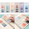 60/120/200pcs DIY Novelty Bookmark Office Supplies Tab Strip Label Memo Pad Loose-leaf Sticky Notes Paster Sticker