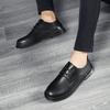 Men's Casual British Leather Shoes Platform Business Brand Formal Wear Lightweight Couple Round Toe Versatile Work Shoes 36-46