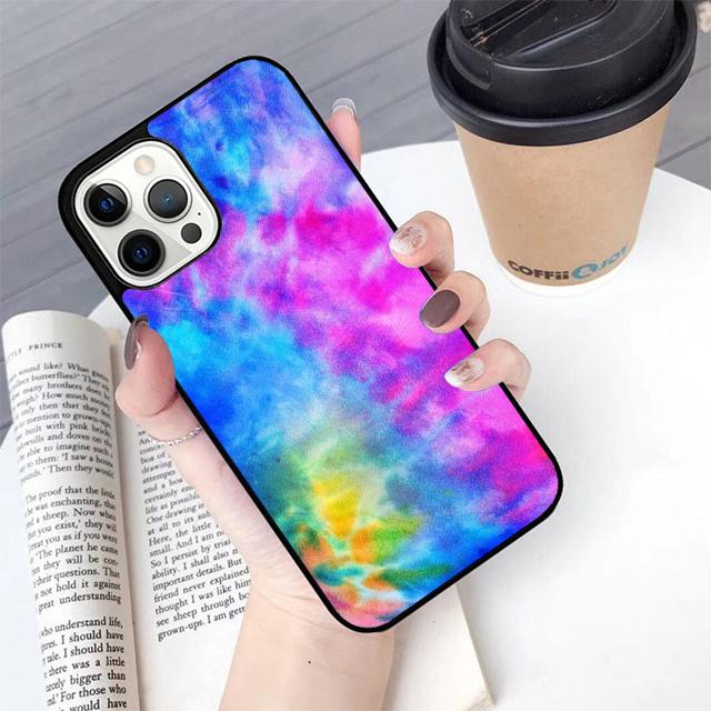 

Heart Tie Dye Phone Case For Apple iPhone 17 Air Pro Max Plus Coque For iPhone 17 Air 14 15 16 13 12 Max Cover iPhone 16pro