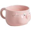 Cute Pink Pig Ceramic Tableware Mug Bowl Irregular Plate Household Disc Kitchen Supplies Main Course Decorative Tableware Plates