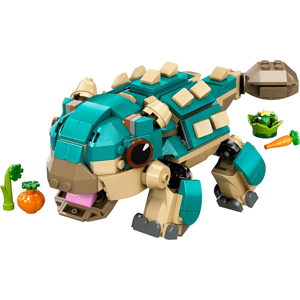 LEGO Jurassic World Ankylosaurus Baby Bumpy Toy Building Blocks for Kids Ages 7-9