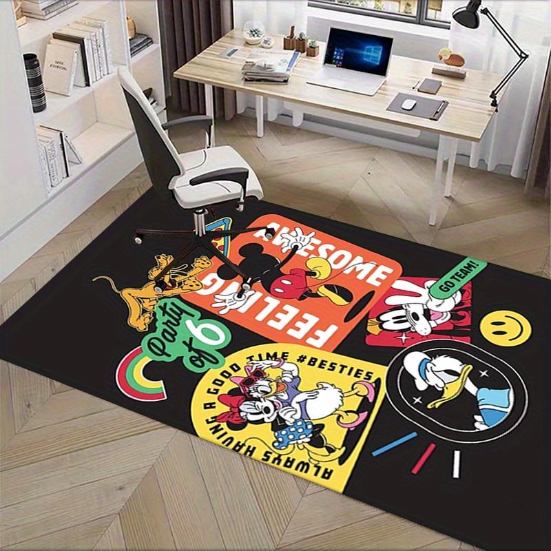 Office Rug Mickey Mouse, Party theme 3D Printed Anti-Slip Rug-Machine Washable for Living Room