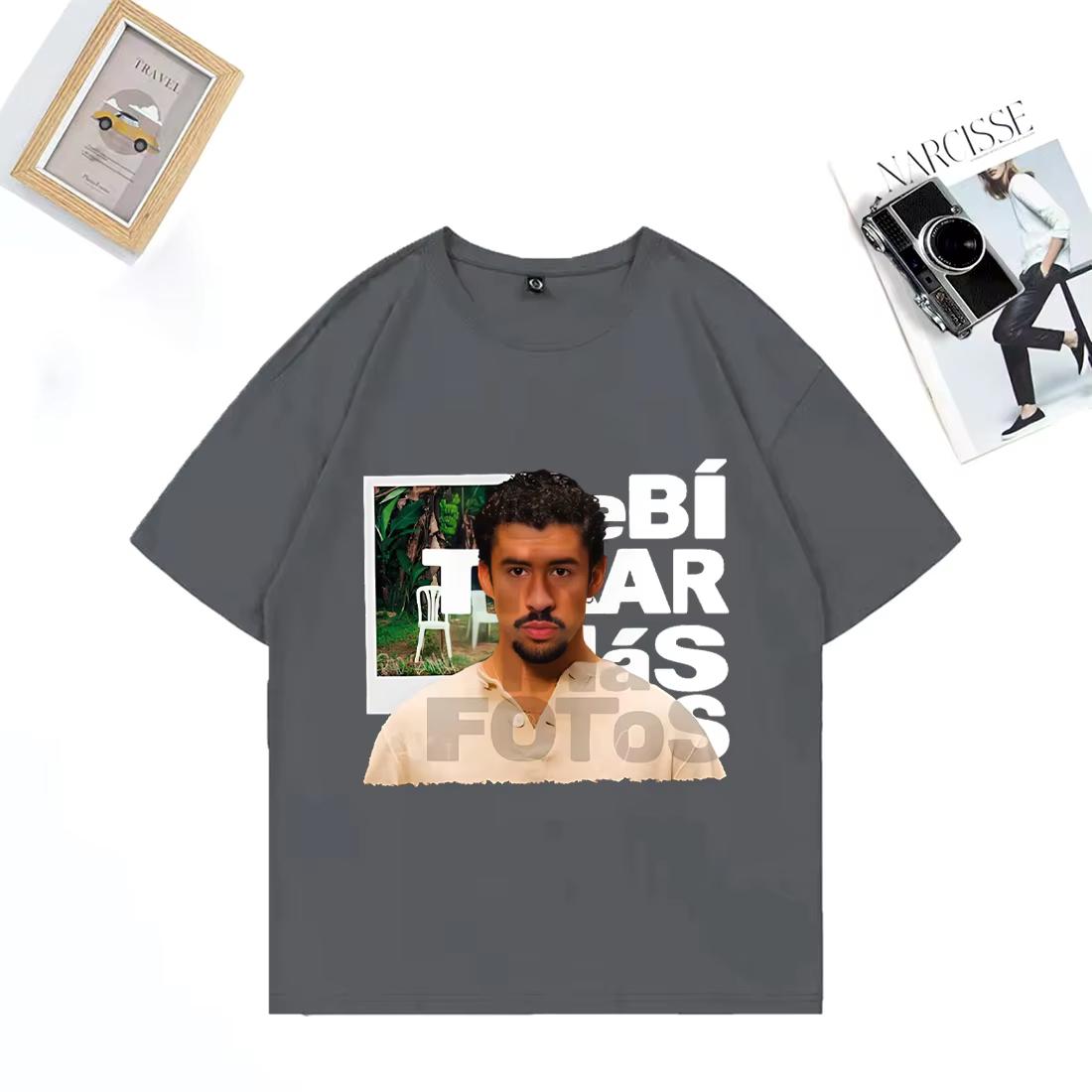 

Дебі Знімати Більше Фото Повсякденні Футболки Чоловіки Жінки BAD BUNNY Смішні Хіп-Хоп Вуличний Стиль Футболка Вінтаж Бавовняні Короткорукавні Футболки 2XL