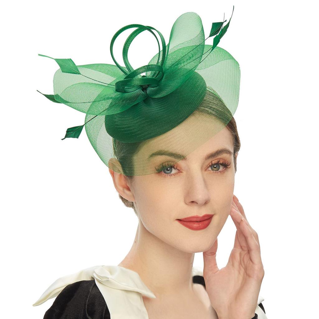 Elegant Fascinator Hat Headbands Funny Girl Hat Headgear Lovely Hairpiece for Wedding Party