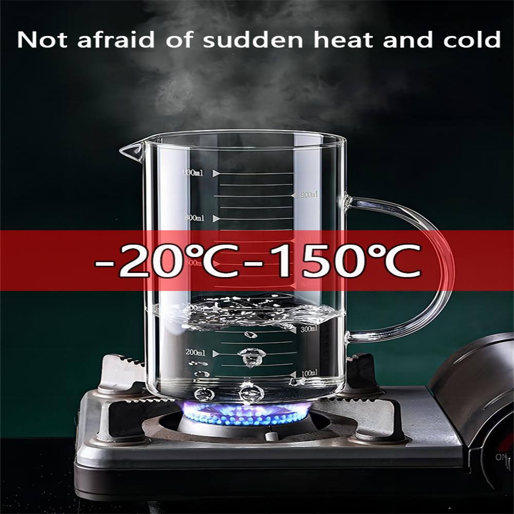 1pcs Glass Measuring Cup With Handle 250/350/500/1000ml High Borosilicate Glass Milk Coffe Measuring Mug Heat-resistant Cup