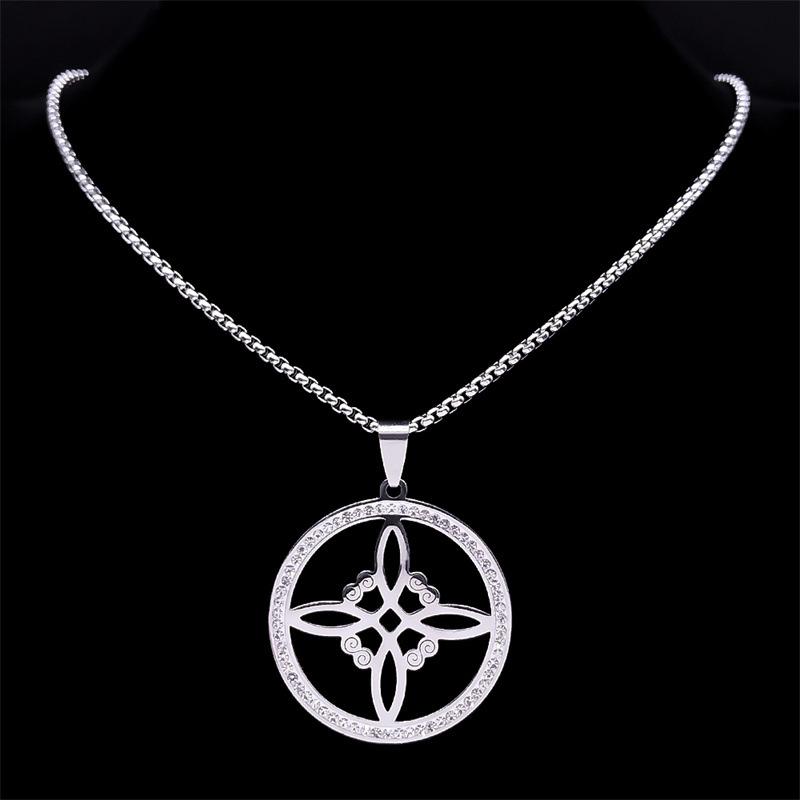 Gotischer Stil Edelstahl Knoten Anhänger Halskette Unisex Mode Schmuck