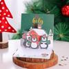 3D Christmas Pop-Up Greeting Card for Thanksgiving Holiday Blessings, DIY Christmas Eve, Handwritten Blank Card for Teacher Gift