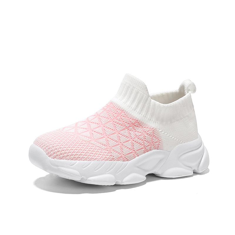 Casual Children Shoes for Boy Breathable Knit Sock Sneakers for Kids Lightweight Comfortable Slip Ons Shoes for Girls