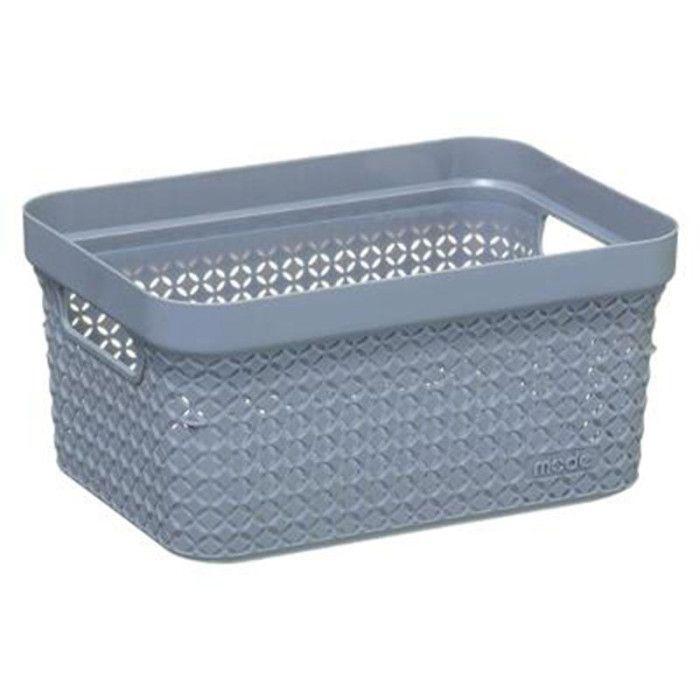 Panier De Rangement "Scandi" 17L Gris